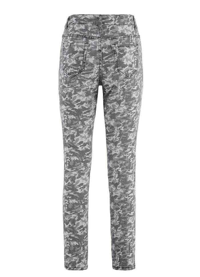 Jeans mit Camouflage-Dessinierung 