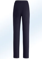 Hose im angesagten Materialmix MARINE-COGNAC