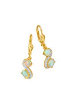 Ohrringe mit Opal und Diamanten 