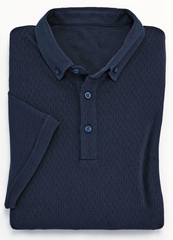 Poloshirt in Struktur-Qualit&auml;t 