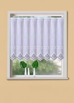 Kurzstore mit edler Macram&eacute;-Spitze und Stangendurchzug 