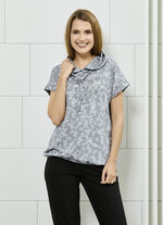 Kapuzenshirt mit silberfarbenem Effektgarn 