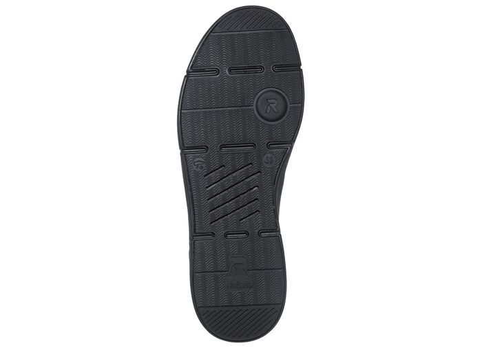 Rieker Schn&uuml;r-Sneaker aus Nappaleder SCHWARZ