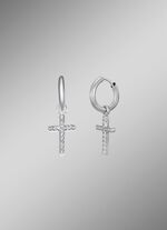 Vielseitige Klappcreolen mit synth. Zirkonia 