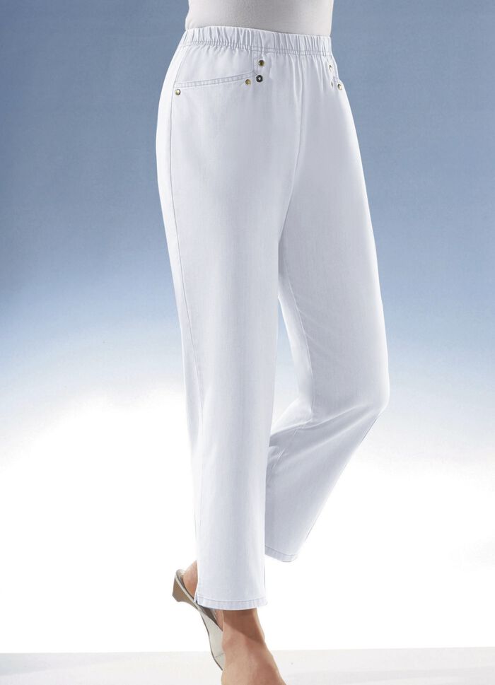 7/8-Jeans aus Soft-Denim WEISS