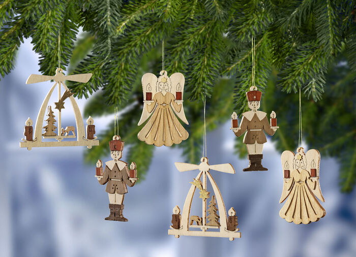 Baumh&auml;nger 6er-Set aus dem Erzgebirge 