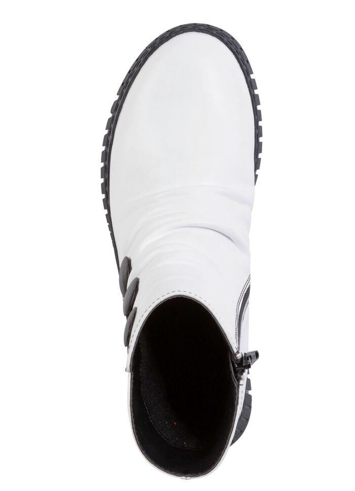 Gemini Stiefelette mit Raffung und dekorativen Kn&ouml;pfen 