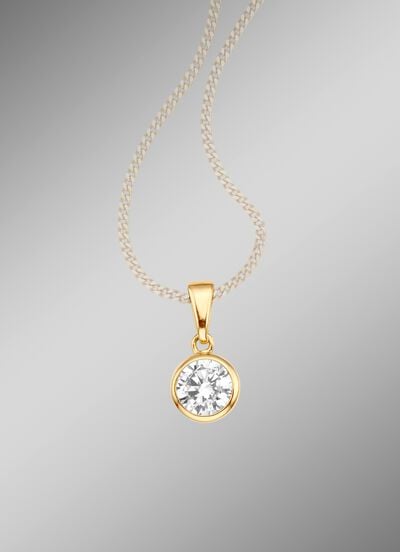 Anh&auml;nger mit synth. Zirkonia 