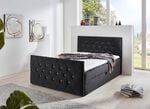 Boxspringbett mit Strasssteinen und Topper 