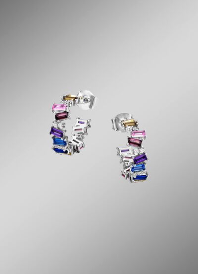 Funkelnde Vielfalt: Creolen mit synth. Zirkonia 