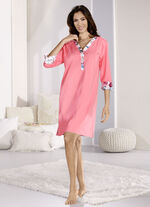 Zweierpack Nachthemden, kürzer geschnitten mit Knopfleiste  