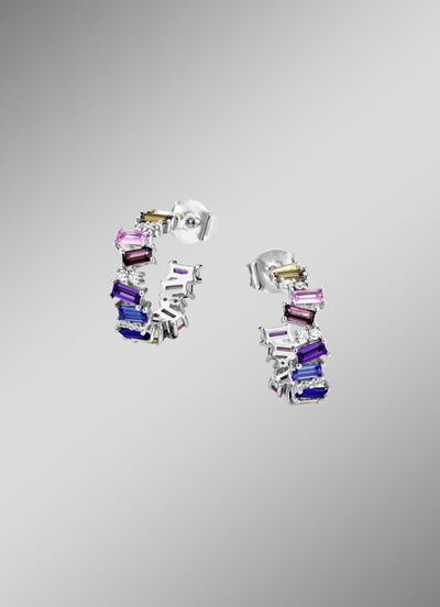 Funkelnde Vielfalt: Creolen mit synth. Zirkonia 