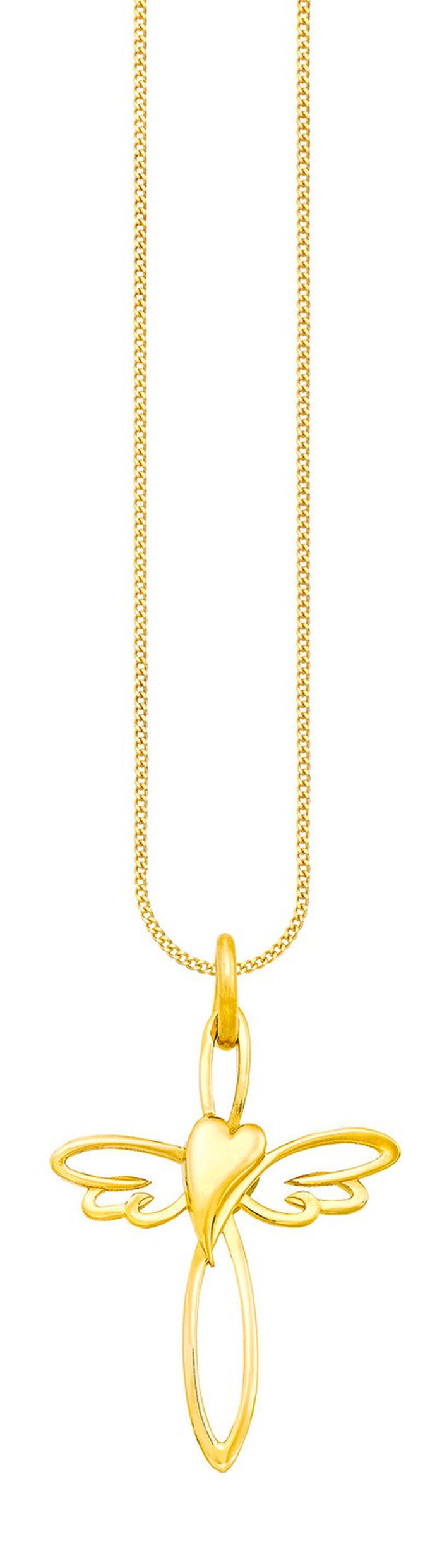 Kreuz mit Herz Anh&auml;nger 