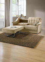 Verwandlungssofa mit hochwertiger Polsterung CREME