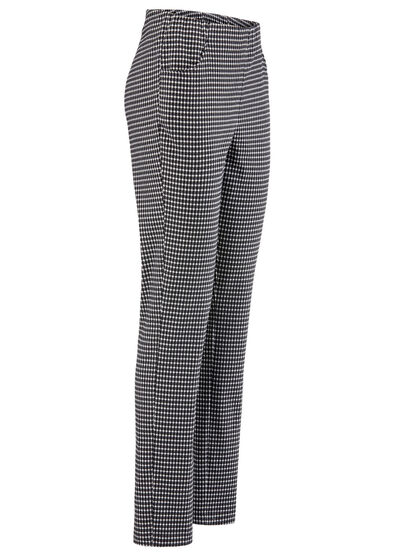 Hose mit trendiger Hahnentritt-Dessinerung 