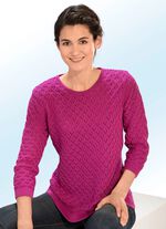 Pullover mit Struktur-Ajourmix 