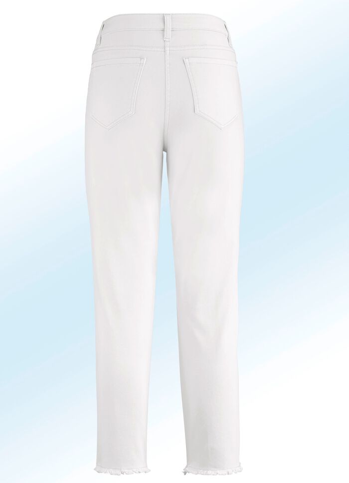 Hose in 7/8-L&auml;nge mit interessantem Fransenabschluss 