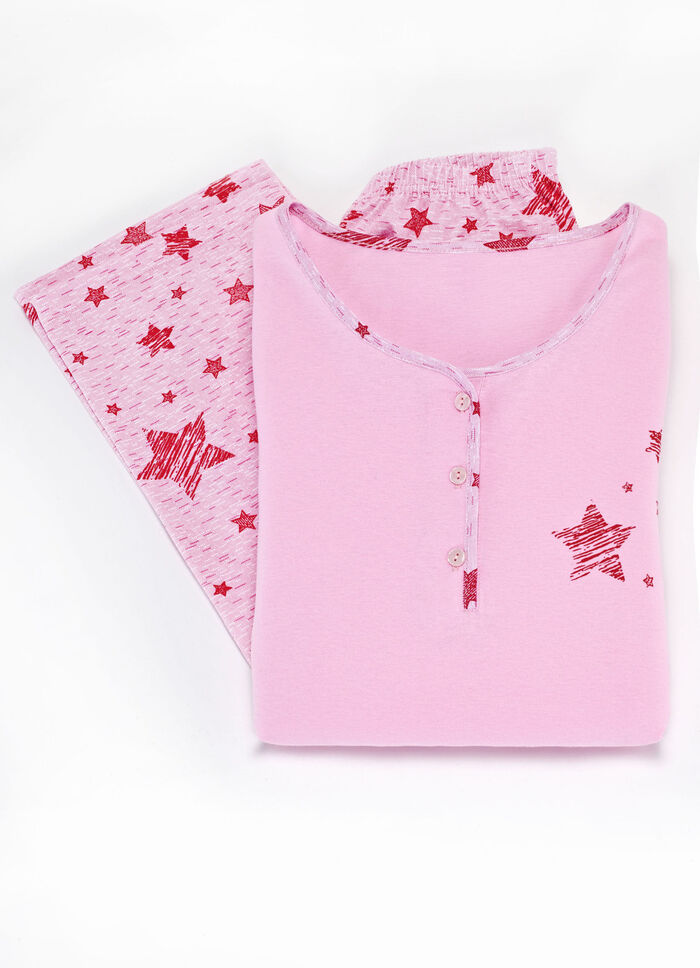 Zweierpack Schlafanzüge mit kurzen Ärmeln und wadenlanger Hose  