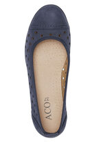 ELENA EDEN, sommerliche Damen-Ballerinas, Weite G, mit herausnehmbarem Fußbett MARINE