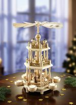 "GL&Auml;SSER" Tischpyramide aus dem Erzgebirge 