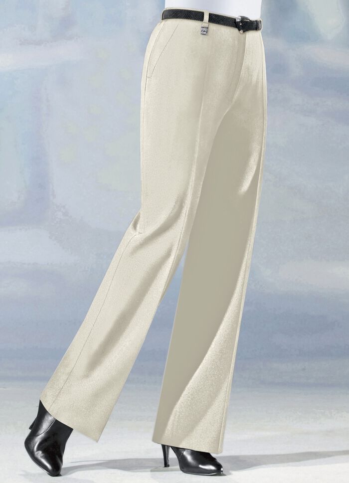 Hose in angesagter Marlene-Form HELLBEIGE