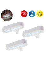 Dachrinnenleuchten, 3er Set, mit Halterung aus Stahl 