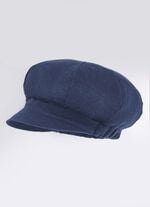 Leichte Damen-Ballonm&uuml;tze mit Elastikeinsatz DUNKELBLAU