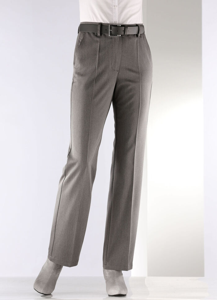 Hose mit rückwärtigen Dehnbundeinsätzen GRAU MELIERT