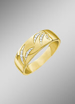 Damenring mit Bl&auml;tter-Motiv 