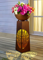 LED-S&auml;ule Lebensbaum aus Eisen 