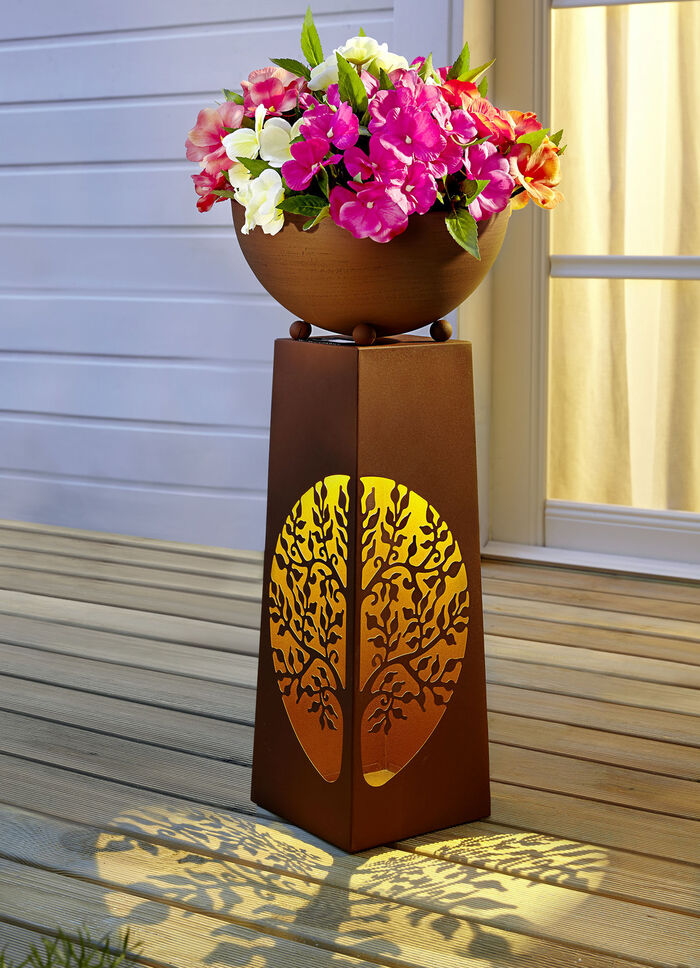 LED-S&auml;ule Lebensbaum aus Eisen 