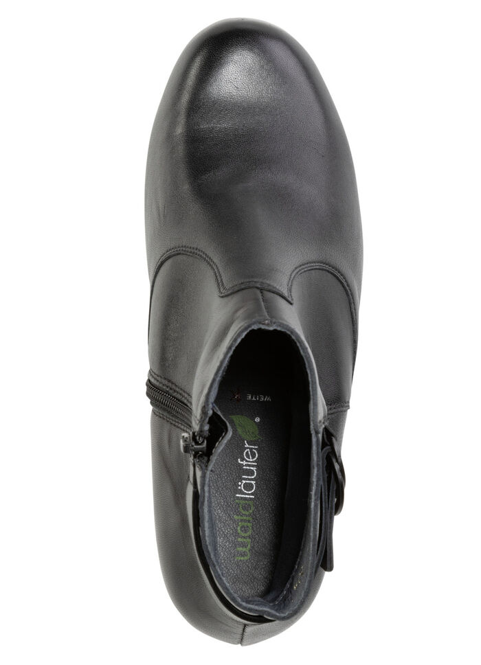 Waldläufer, bequeme Damen-Stiefeletten, Weite K, mit herausnehmbarem Fußbett SCHWARZ