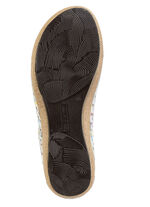 Waldläufer Sandale aus effektvoll bedrucktem Nubukleder ECRU-BUNT