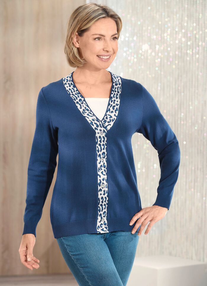 Pullover in sehr weicher Qualit&auml;t mit Modal JEANSBLAU-ECRU