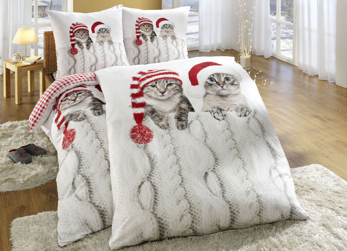 Bettw&auml;sche-Garnitur mit Rei&szlig;verschluss 