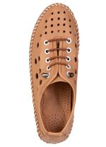 ELENA EDEN, sommerliche Damen-Slipper, Weite G, mit herausnehmbarem Fu&szlig;bett CAMEL