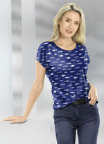 Sommerliches Shirt mit Fische-Motiv 