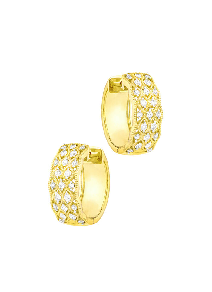 Schicke Creolen mit 44 Diamanten 