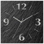 Hochwertige Wanduhr in Schiefer-Optik 