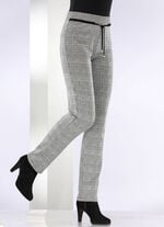 Hose mit aktueller Glencheck-Dessinierung SCHWARZ-ECRU