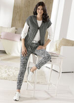 Jeans mit Camouflage-Dessinierung ANTHRAZIT-GRAU