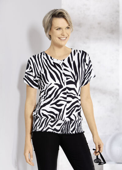 Shirt mit Teilungsnaht im Vorderteil 