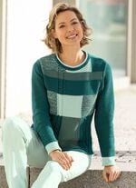 Pullover mit Patchworkdessin  
