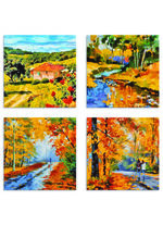 4-teiliges Bilder-Set 