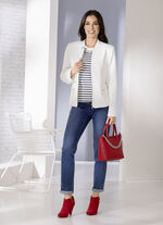 Kurzblazer mit Reißverschlusstaschen 