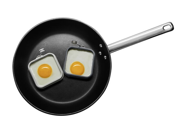 Hitzebest&auml;ndiges Eiformer-Set aus Silikon, 2-teilig GRAU