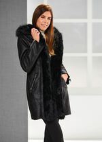 Longjacke mit Kroko-Dessin 