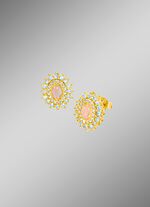 Ohrstecker mit Wei&szlig;topas, Blautopas und Opal 