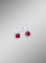 Ohrringe mit echt Granat und echt Markasit 