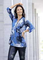 Shirt-Tunika mit Schlingenknopfleiste 